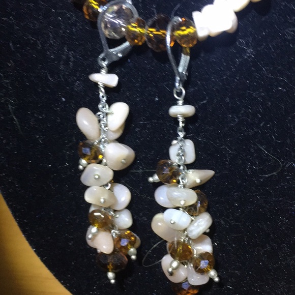 Moonstone and bead necklace set - Picture 4 of 5